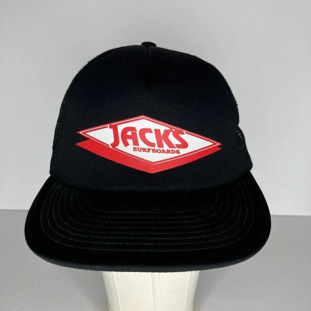 Jacks Surfboards Black Adjustable Hat Cap